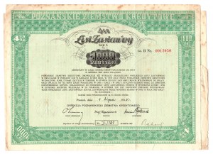 Poznańskie Ziemstwo Kredytowe, 4,5% hypoteční zástavní list, 1 000 zlotých 01.07.1935