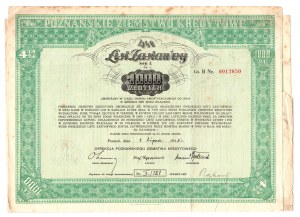 Poznańskie Ziemstwo Kredytowe, 4.5% mortgage bond, 1,000 zlotys 01.07.1935