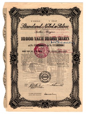 Standard- Nobel en Pologne, 01.03.1936 - 1 million de zlotys - RARE !