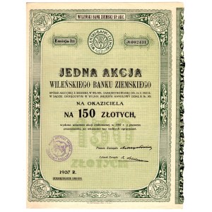 Wileński Bank Ziemski, 1937, Em. 1 - 150 złotych