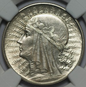 5 zloty 1934 - Polonia - NGC UNC Détails nettoyés