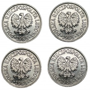 20 Pfennige 1985 - Satz von 4 Münzen aus einer Tasche