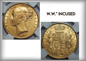 VELKÁ BRITÁNIE - Sovereign 1855 - NGC AU 53 