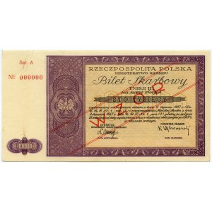 Bilet Skarbowy Ministerstwa Skarbu RP, emisja III- 03.01.1947, 100.000 zł WZÓR