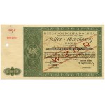 Bilet Skarbowy Ministerstwa Skarbu RP, emisja II- 25.03.1946, 1.000 zł WZÓR
