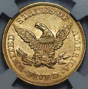 USA - 5 dollari 1861 Philadelphia NGC AU 58