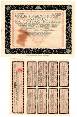 Bank of Industrialists in Poznań, 2nd Em., 1000 marks