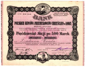Bank of Polish Merchants... In Lodz - 50x500 mkp.