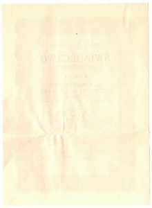 Čiastkové osvedčenie o 5% konverzii železničnej pôžičky vo výške 0,75 zlotých z roku 1926