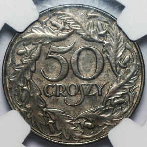 50 groszy 1938 - NGC AU 55 - żelazo