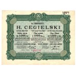 H. CEGIELSKI Towarzystwo Akcyjne - 1000 MP 1924 Poznań - RZADKA .H. Cegielski, 01.03.1924
