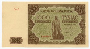 1000 Zloty 1947 - Serie G