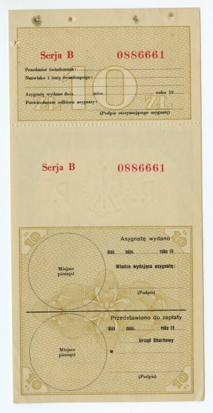 Příděl 10 zlotých 1939 - Série B 0886661