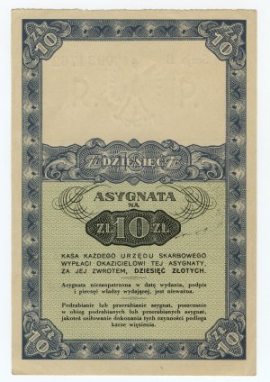 Zuteilung 10 Zloty 1939 - Serie B 0934762