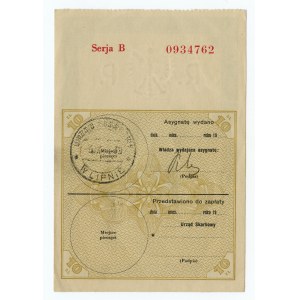Pridelenie 10 zlotých 1939 - séria B 0934762