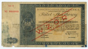 Pokladničný lístok Ministerstva financií Poľskej republiky, emisia I- 14.11.1945, 10.000 zlotých VZOR