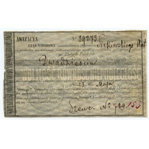 Januárové povstanie, odporúčanie národnej vlády na 20 zlotých, 23.05.1863 zo zbierky LUCOW