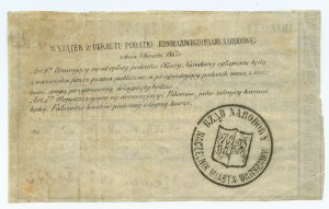 Insurrection de janvier, avis du gouvernement national pour 20 zlotys, 23.05.1863 de la collection LUCOW