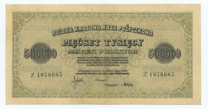 500,000 Polish marks 1923 - series Z 1078665 - RARE