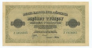 500.000 marek polskich 1923 - seria Z 1078665 - RZADKI