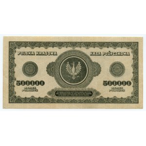 500.000 marek polskich 1923 - seria Z 1078665 - RZADKI
