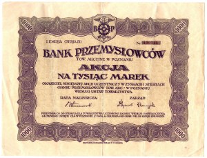 Banca Przemysłowców w Poznaniu, Em.1, 1.000 mkp