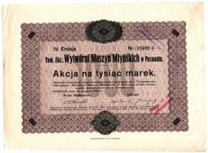 Tow. Akc. Wytwórni Maszyn Mlynski, Em.4, 1 000 mkp 1921