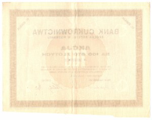 Banque Cukrownictwa S.A. à Poznań Em. VI - 100 zloty 1926