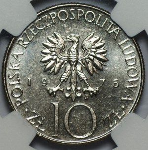 10 Zlatá 1976 - Adam Mickiewicz - NGC MS 66 CZ - 2. max. bankovka