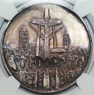 100.000 złotych 1990 - SOLIDARNOŚĆ - NGC MS 66