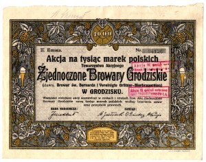 Zjednoczone Browary Grodziskie v Grodzisku, číslo 2, - 1 x 1 0000 poľských mariek