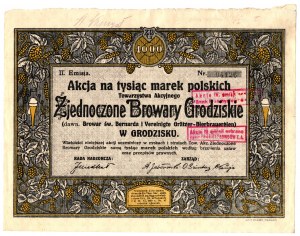 Zjednoczone Browary Grodziskie in Grodzisk, Ausgabe 2, - 1 x 1,0000 polnische Mark
