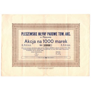 Pleszewskie Młyny Parowe S.A., Em. II - 1.000 marek polskich 1922