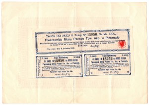 Pleszewskie Młyny Parowe S.A., 1.000 mkp, Emisja II, 8.04.1922