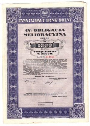 Obligacja Melioracyjna Ser. I, 02.01.1939