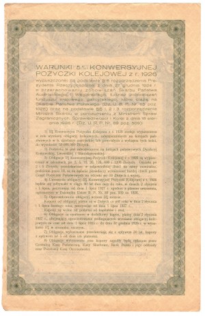 Emprunt ferroviaire convertible 1926, 5%, obligation 30 PLN