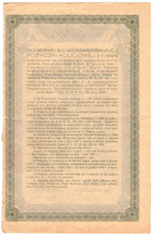 5% Convertible Railway Loan 1926, bond 30 zl.