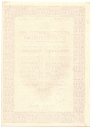 GG 3,5 % 50.000 zloty ticket fiscal (Schatzanweisung) RARE, édition de 500 exemplaires