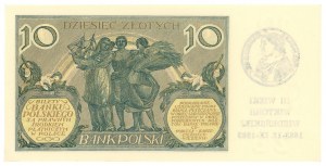 10 złotych 1929 - seria DA 0009163 - nadruk III wieki Wiktorii Wiedeńskiej