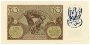 10 złotych 1940 - seria K - z nadrukiem upamiętniającym powstanie warszawskie w falerystyce i numizmatyce