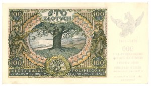 100 zlotých 1934 - séria C.T. - pretlač k 200. výročiu prijatia Ústavy 3. mája