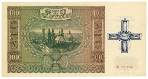 100 zlotých 1941 - série D - přetisk připomínající Varšavské povstání ve faleristickém a numismatickém provedení