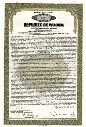 7 % Zhodnocení zlata Stabilizační půjčka 500 dolarů 1927