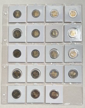 Set of 5 zloty coins 2014-2023 - 19 pieces in holders