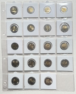 Set of 5 zloty coins 2014-2023 - 19 pieces in holders