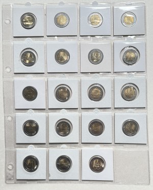Sada 5 zlotých mincí 2014-2023 - 19 kusov v puzdrách