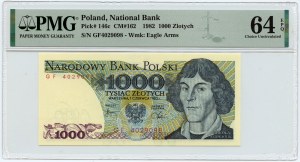 1.000 złotych 1982 - seria GF - PMG 64 EPQ