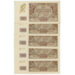 10 złotych 1940 - seria L - zestaw 5 sztuk banknotów