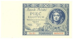 5 zlatých 1930 - séria BJ.