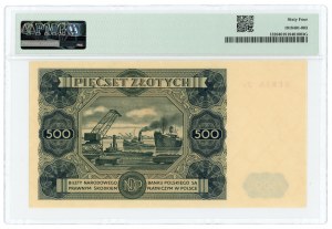 500 złotych 1947 - seria Z2 - PMG 64